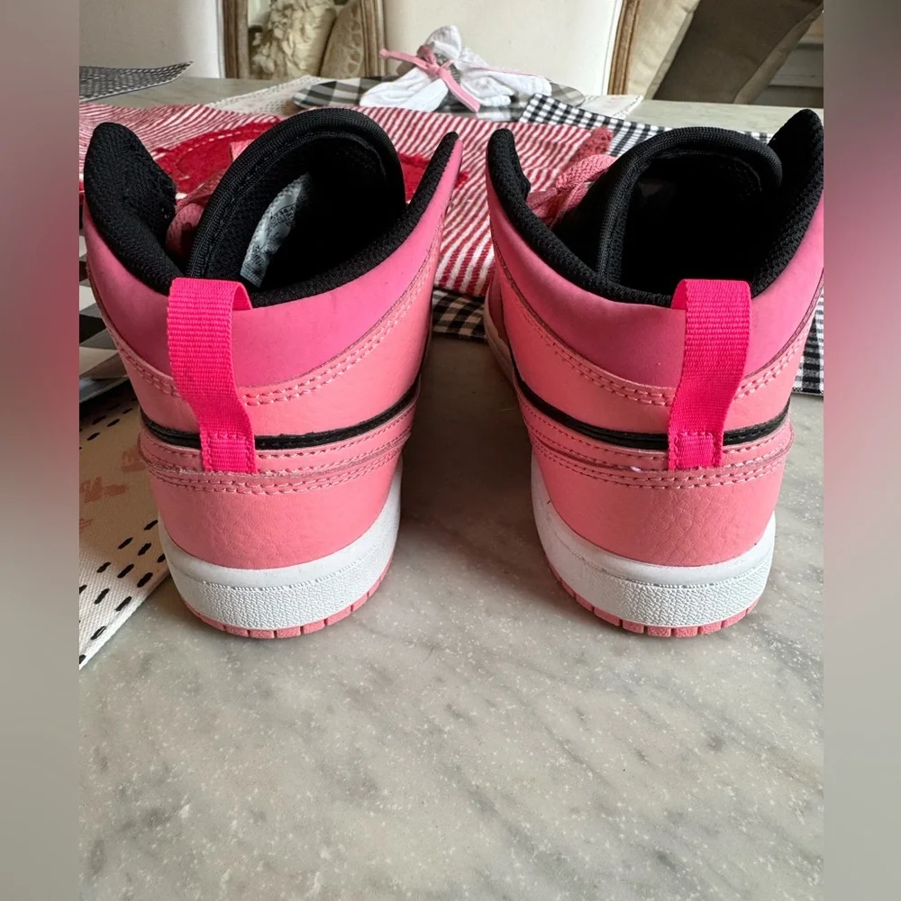 Nike Kids Pink and Black Mid-Top Sneakers